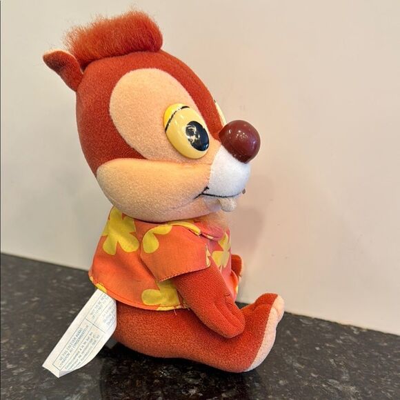 Vtg Chip Dale Rescue Rangers Plush Stuffed Animal Disney Playskool 1989 Hawaiian - Picture 5 of 6